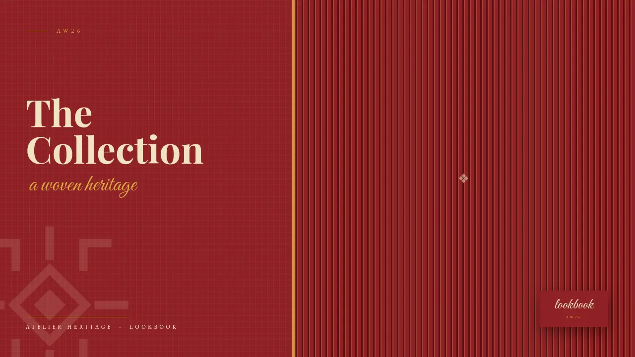 The cover of an editorial lookbook generated from a line-up